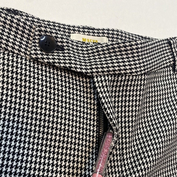 Maeve by Anthropologie Houndstooth Wide-Leg Pants Black & White Size 4 Tall - Picture 10 of 16